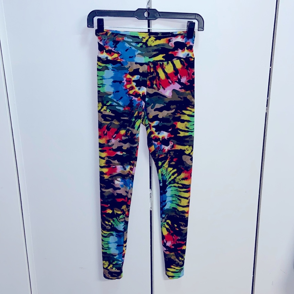 5 for $30! Funky Leggings tights festival party pants tie dye rainbow Halloween